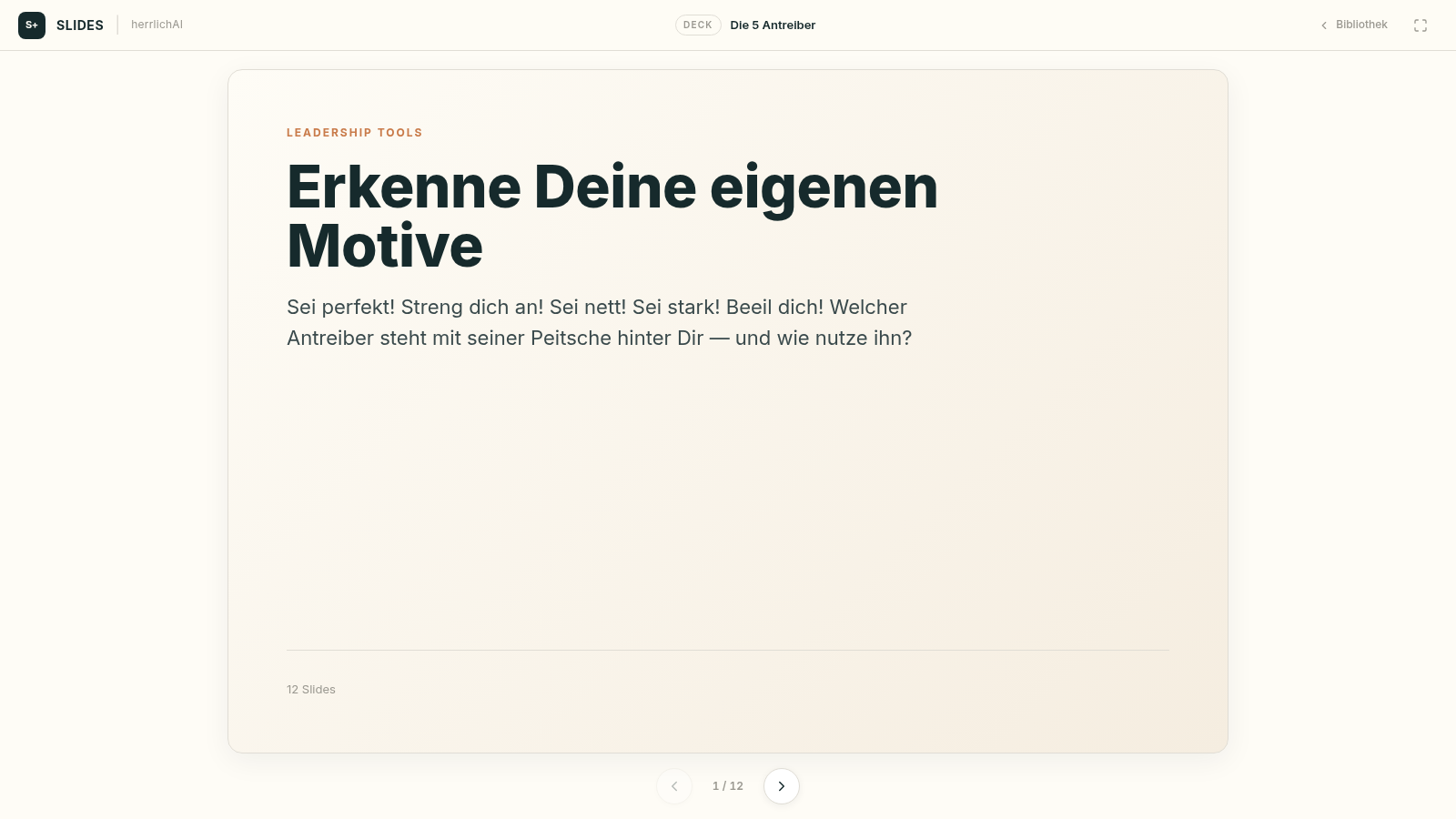 Die 5 Antreiber